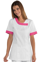 Carica l'immagine nel visualizzatore di Gallery, Casacca Delhi bianca e fuxia 005488