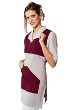 Carica l'immagine nel visualizzatore di Gallery, Poncho a v riga bordeaux 010103