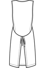 Carica l'immagine nel visualizzatore di Gallery, Grembiule avvolgente Papeete long disegno rear