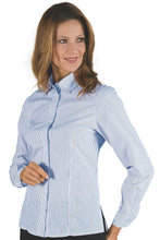 Carica l'immagine nel visualizzatore di Gallery, Camicetta Kyoto riga azzurra 025327