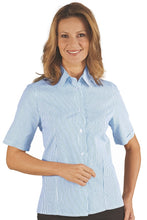 Carica l'immagine nel visualizzatore di Gallery, Camicetta Kyoto riga azzurra 025327M