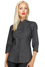 Carica l'immagine nel visualizzatore di Gallery, Camicetta Holliwood black jeans stretch 025861T