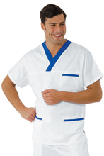 Carica l'immagine nel visualizzatore di Gallery, Casacca collo a V bordo blu cina 045206