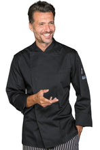 Carica l'immagine nel visualizzatore di Gallery, Giacca cuoco helsinki nera 058801