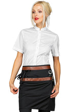 Carica l'immagine nel visualizzatore di Gallery, Grembiule Leonida Nero e cuoio 085921