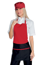 Carica l'immagine nel visualizzatore di Gallery, Grembiule Donna Brooklyn nero rosso 087607