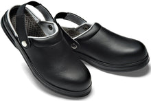 Carica l'immagine nel visualizzatore di Gallery, Zoccoli con puntale neri isacco 112051