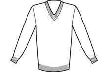 Carica l'immagine nel visualizzatore di Gallery, Maglia collo a v disegno front