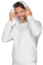 Carica l'immagine nel visualizzatore di Gallery, Felpa con zip e cappuccio bianca 130350