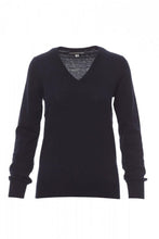 Carica l'immagine nel visualizzatore di Gallery, Maglia business Lady collo a V blue navy