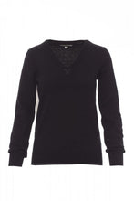 Carica l'immagine nel visualizzatore di Gallery, Maglia business Lady collo a V nera