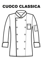 Carica l'immagine nel visualizzatore di Gallery, Giacca Cuoco classica disegno front