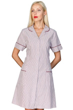 Carica l'immagine nel visualizzatore di Gallery, Camice Donna Firenze Rigatino bordeaux