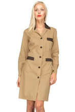 Carica l'immagine nel visualizzatore di Gallery, Camice Donna Positano bordato Biscotto Cacao