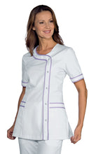 Carica l'immagine nel visualizzatore di Gallery, Casacca Brasilia bianca con profili Lilla