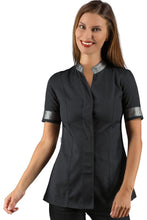 Carica l'immagine nel visualizzatore di Gallery, Casacca Hibiscus Nera e Lurex Silver