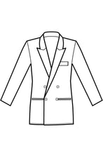 Carica l'immagine nel visualizzatore di Gallery, Giacca doppio petto collo lancia disegno front