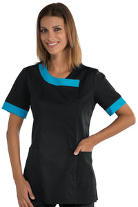 Casacca Delhi nera e turchese 005420