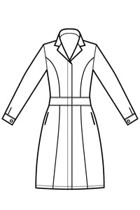 Abitino Mayflower bianco disegno front