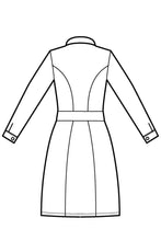 Carica l&#39;immagine nel visualizzatore di Gallery, Abitino Mayflower bianco disegno rear
