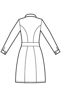 Abitino Mayflower bianco disegno rear