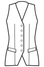Carica l&#39;immagine nel visualizzatore di Gallery, Gilet Donna disegno front
