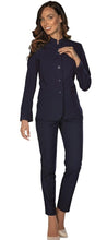 Carica l&#39;immagine nel visualizzatore di Gallery, Completo Nairobi misto lana stretch blu

