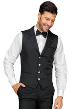 Carica l&#39;immagine nel visualizzatore di Gallery, Gilet Wall Street unisex nero 033501
