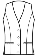 Carica l&#39;immagine nel visualizzatore di Gallery, Gilet Donna Venezia disegno front
