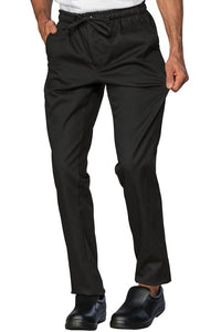 Pantalone Slim Zip Cotone Stretch nero