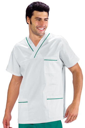 Casacca collo a V con profilo verde 045104