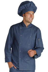 Giacca cuoco bottoni a pressione jeans 057077