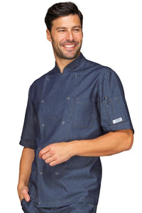 Giacca cuoco bottoni a pressione jeans 057077M