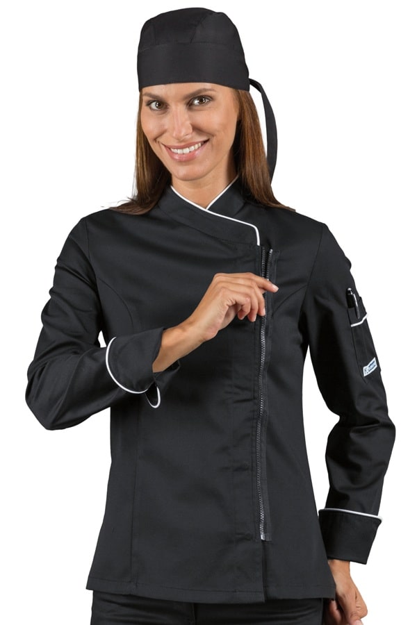 Giacca Lady Zip nera 057712Z