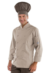 Giacca cuoco classica Tortora 058035
