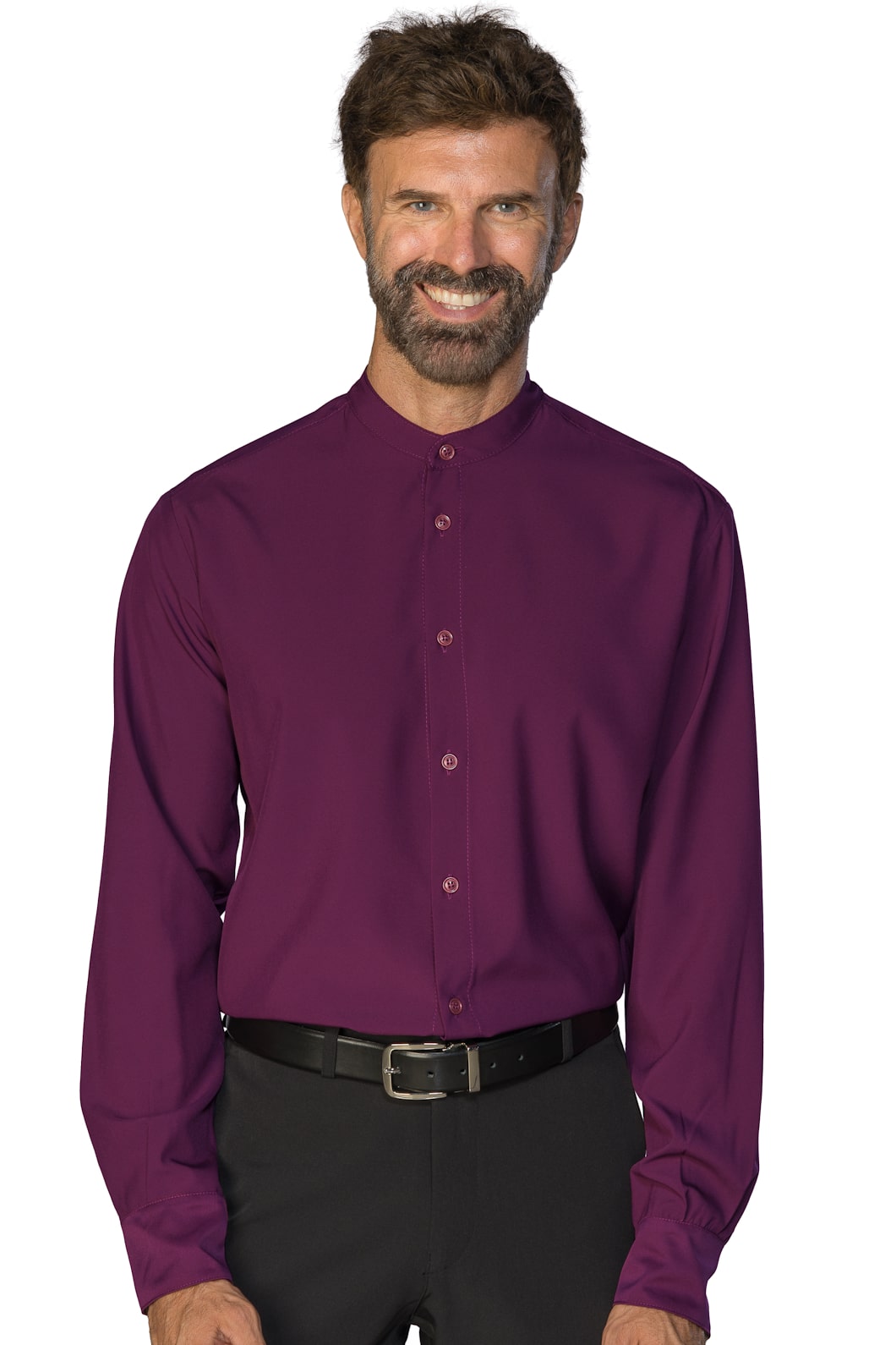 Camicia Detroit unisex tecnostretch Porpora