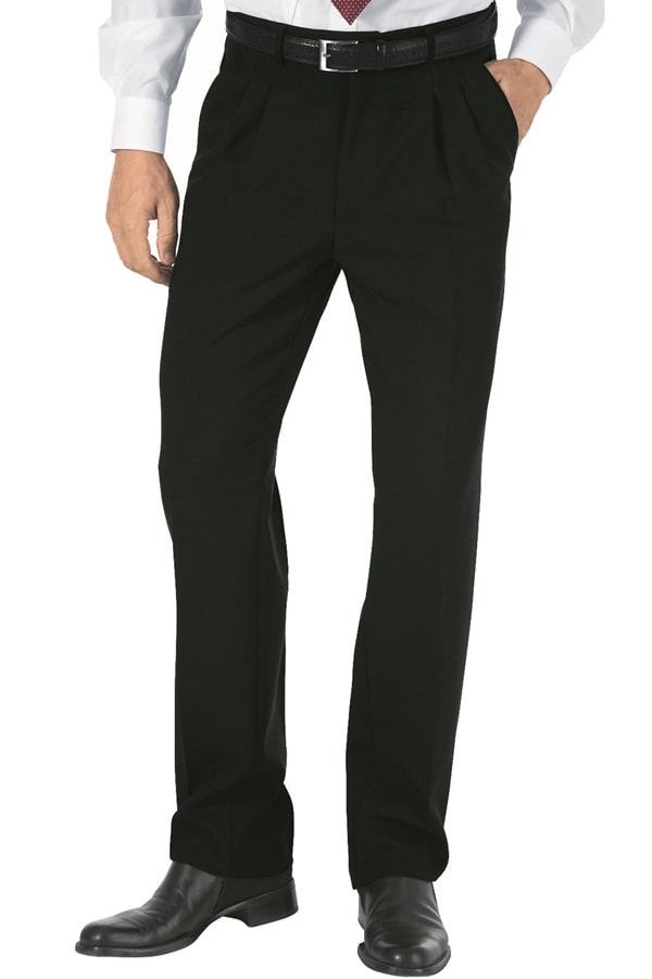 Pantaloni con pinces neri 063000
