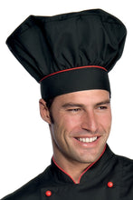 Carica l&#39;immagine nel visualizzatore di Gallery, Cappello cuoco nero+rosso 075207
