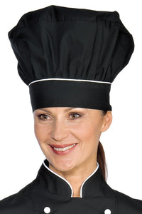 Cappello cuoco nero+bianco 075220