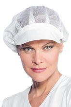 Carica l&#39;immagine nel visualizzatore di Gallery, Cuffia Donna bianca con rete 081010

