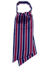 Carica l&#39;immagine nel visualizzatore di Gallery, Ascot foulard Donna regimental bordeaaux blu 115320
