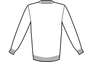 Maglia collo a v disegno rear