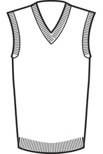 Carica l&#39;immagine nel visualizzatore di Gallery, Gilet maglia collo a v isacco disegno front
