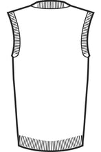 Carica l&#39;immagine nel visualizzatore di Gallery, Gilet maglia collo a v isacco disegno rear
