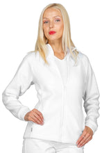 Carica l&#39;immagine nel visualizzatore di Gallery, Pile unisex con zip bianco 130300
