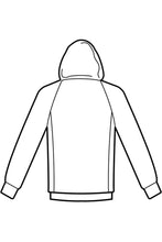 Carica l&#39;immagine nel visualizzatore di Gallery, Felpa con zip e cappuccio disegno rear
