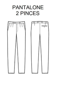 Pantaloni con pinces disegno
