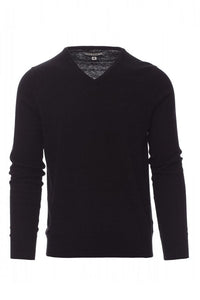 Maglia business uomo collo a V nera