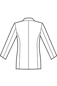 Disegno giacca uomo 2 bottoni rear