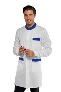 Camice Dover bianco e blu
